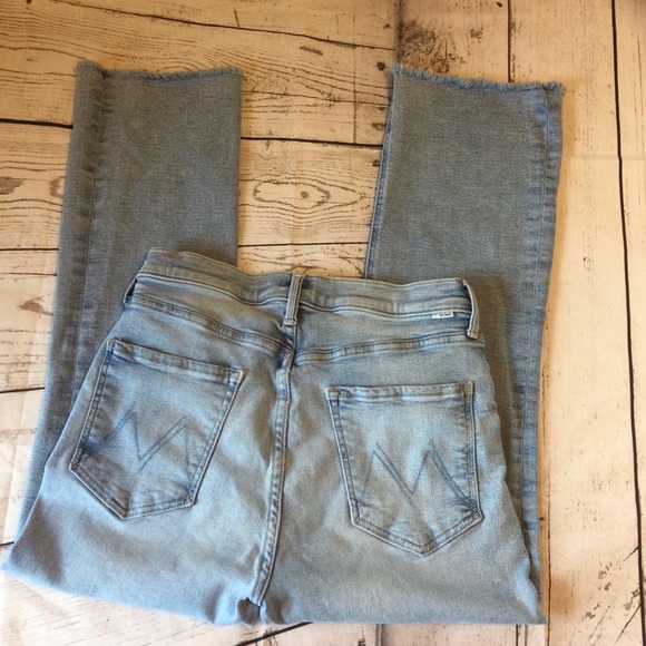 MOTHER The Tripper Flood Fray High Waist Ankle Flare Jeans Big Hair Don’t Car 30 - Picture 4 of 13